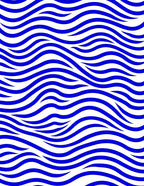 Bold Blue Flowing Wave Rug