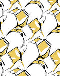 Bold Yellow Abstract Silhouette Rug