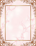 Elegant Pink Marble Swirl Frame Rug