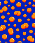 Vibrant Orange Bubble Spot Rug
