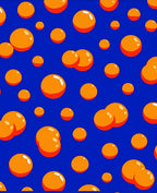 Vibrant Orange Bubble Spot Rug