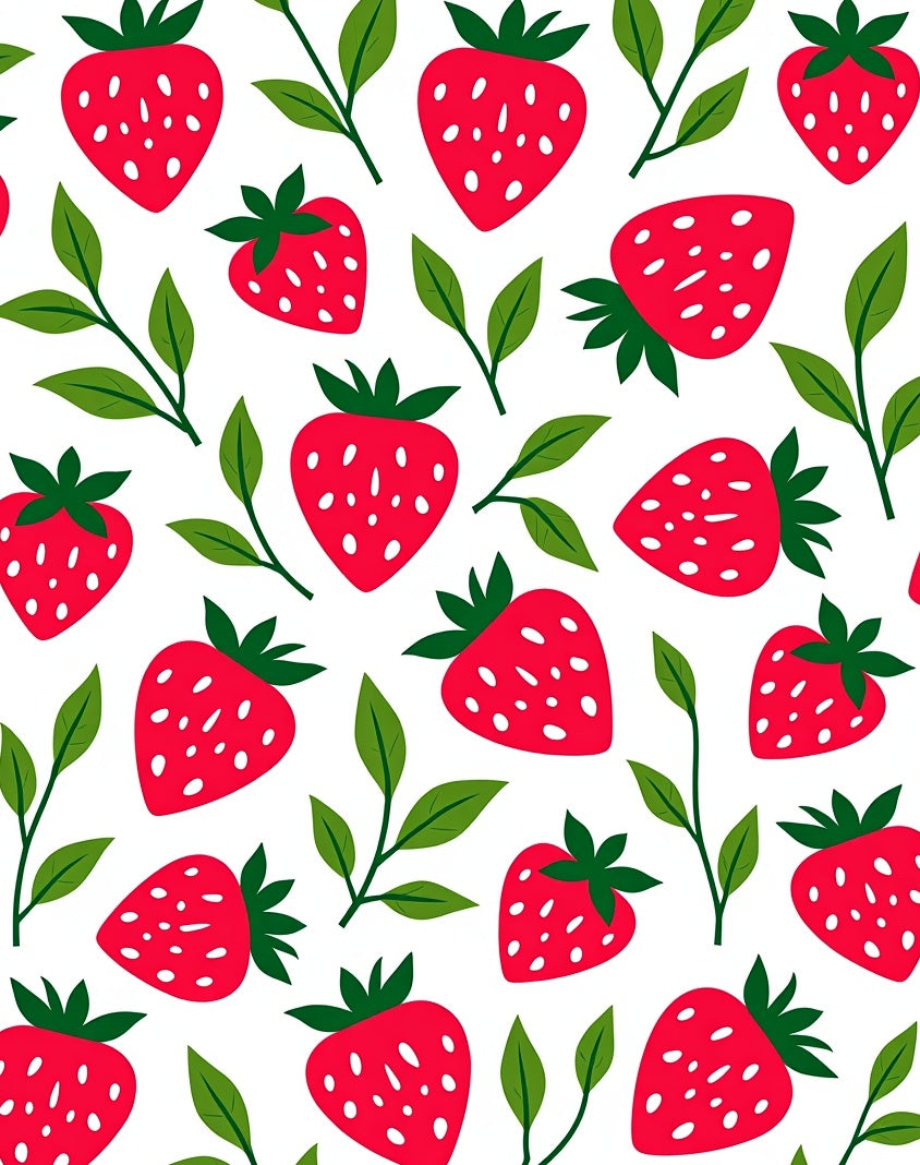 Red strawberry garden Rug