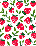 Red strawberry garden Rug