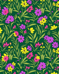 Emerald Garden Pink Yellow Floral Rug
