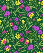 Emerald Garden Pink Yellow Floral Rug