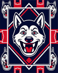 Bold Husky Face Diamond Repeating Art Rug