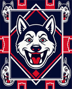 Bold Husky Face Diamond Repeating Art Rug