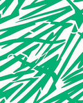 Vibrant Green Swoosh Abstract Rug