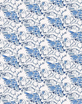 Abstract Blue Swirl Organic Flow Rug