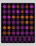 Pink Orange Pixelated Floral Medallion Rug