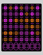 Pink Orange Pixelated Floral Medallion Rug