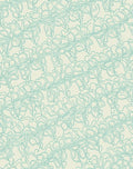 Serene Teal Vine Blossom Rug