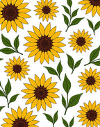 Golden Sunflower Garden Botanical Accent Rug