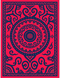 Vibrant Crimson Tribal Medallion Rug
