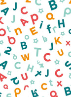 Multicolor Alphabet Scatter Rug