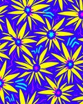 Vibrant Yellow Starburst Floral Statement Rug