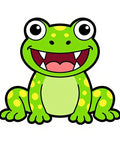 Whimsical Green Frog Polka Dot Rug