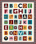 Alphabet blocks with colorful border Rug