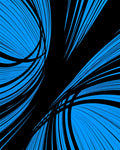 Dynamic Electric Blue Streaks Rug