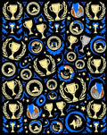 Golden Trophy Blue Star Collection Rug