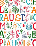Colorful Alphabet Letters and Florals Rug