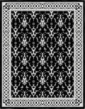 Monochromatic Ornamental Allover Filigree Rug