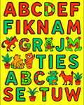 Whimsical Alphabet Animals Bright Rug