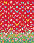 Whimsical Butterflies and Flowers Garden Rug