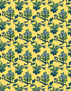 Bold Sapphire Leaf Medallion Rug