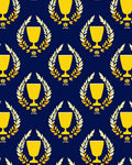 Golden Trophy Laurel Wreath Repeat Rug