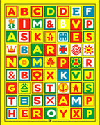 Bold Alphabet Blocks Graphic Rug
