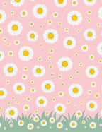 Dainty White Daisy Field Rug