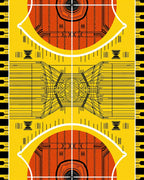 Bold Yellow Orange Geometric Abstract Rug