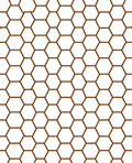 Brown Hexagon Grid Rug