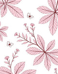 Pink Foliage and Butterfly Garden Rug