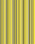 Bright Yellow Black Gray Pinstripe Rug