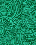 Emerald Green Swirling Stripe Rug