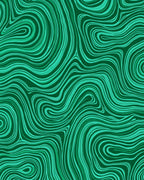 Emerald Green Swirling Stripe Rug