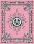 Pink Sunburst Mandala Floral Rug