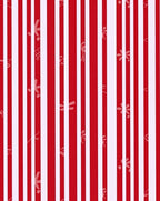Red White Stripe Dragonflies Rug