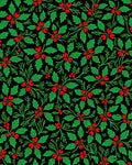 Winter Holly and Berry Arrangement Rug
