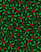Winter Holly and Berry Arrangement Rug