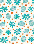 Teal Starburst Bean Meadow Rug