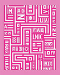 Hot Pink Bold Typography Maze Rug