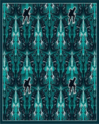 Jade Abstract Human Silhouette Runner Rug