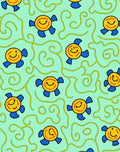 Whimsical Smiley Face Swirls Rug