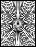 Bold Black Radial Sunburst Rug