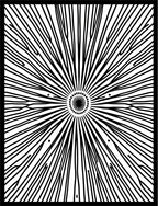 Bold Black Radial Sunburst Rug