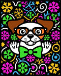Happy Dog Festive Snowflakes Medallion Rug