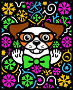 Happy Dog Festive Snowflakes Medallion Rug